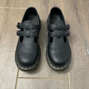 NEVER WORN Dr. Martens Black Leather Double-Strap Mary Janes